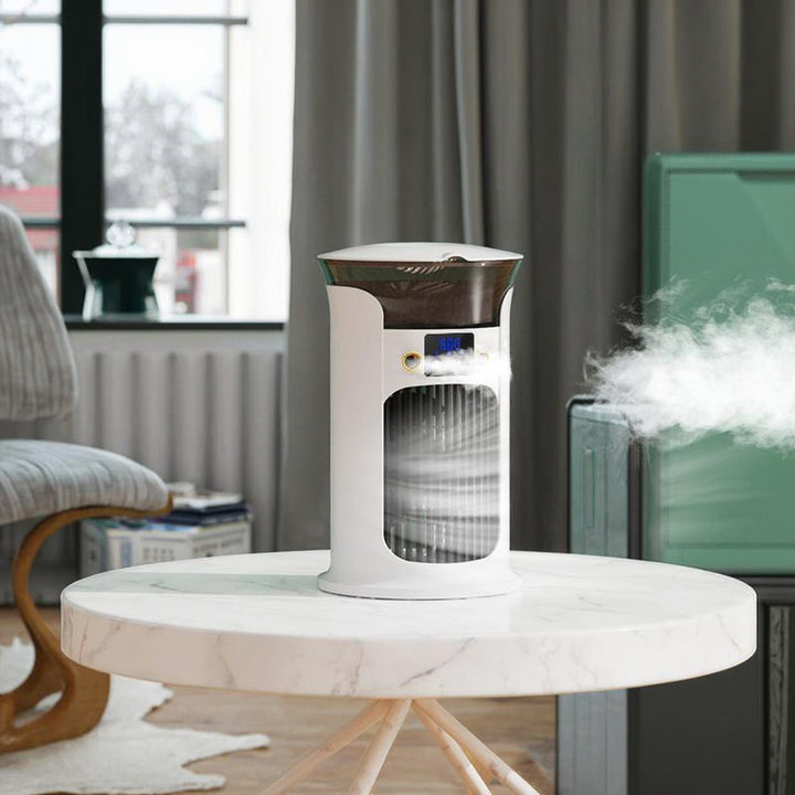 Humidifier Spray Desk Fan Air Cooler Portable Desktop Misting Fan Dual Spray Humidifying Fan With Light