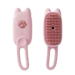 Pet Groom Pro 3-in-1 Rechargeable Steam Brush with Massage - 20*6.5*4 cm / Pink